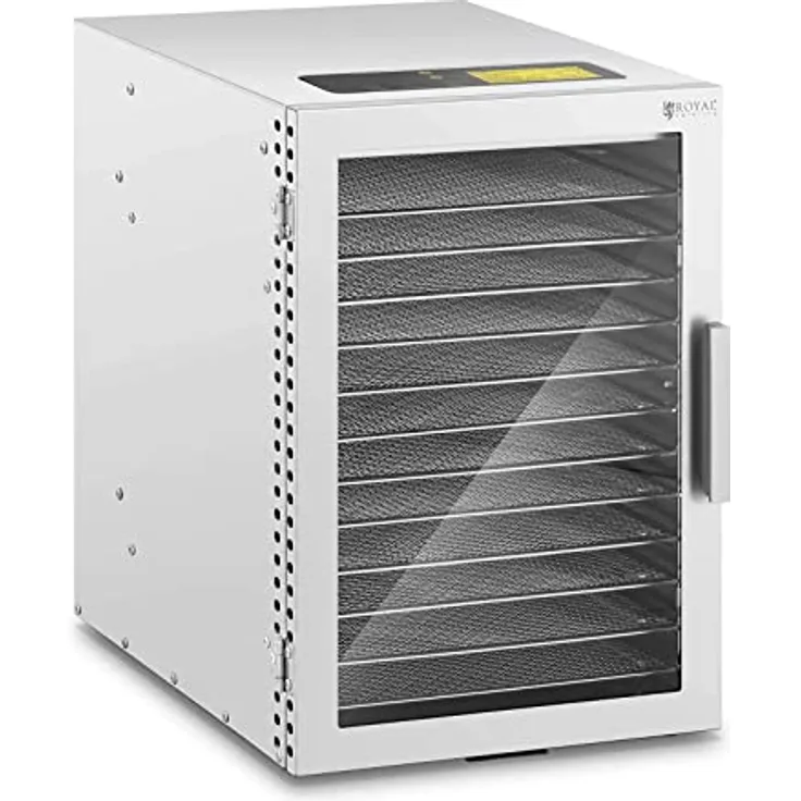 Royal Catering RCDA-500/45S Dörrgerät Dörrautomat Obsttrockner Dörrapparat Dehydrator Obst 800 W 12 Etagen