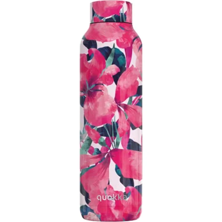 Quokka SOLID PINK BLOOM, Thermosflasche aus Edelstahl, 630 ml mit doppelwandiger Vakuumisolierung, BPA-frei, temperaturbeständig – Bild 1