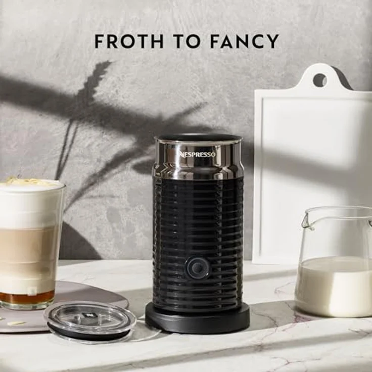 NESPRESSO Aeroccino3, Elektrischer Milchaufschäumer für 120 ml Milchschaum und 240 ml heiße Milch, Rot – Bild 3