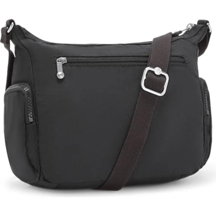 KIPLING Umhängetasche Basic Eyes Wide Open, Schwarz, mit Gorilla-Anhänger und vielen Fächern, verstellbarer Schulterriemen – Bild 4