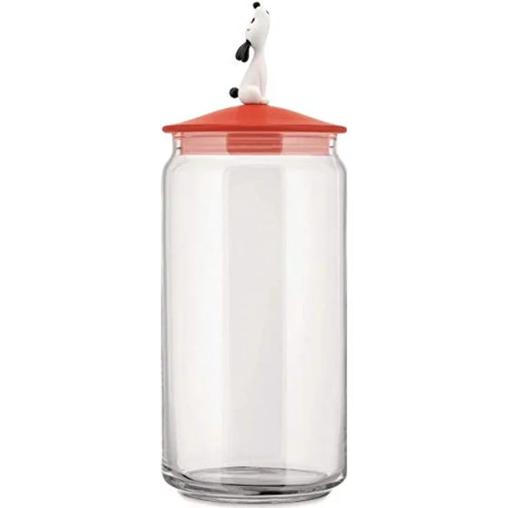Alessi Lula' Jar, Einmachglas mit Hunde-Motiv, Rot – Bild 1