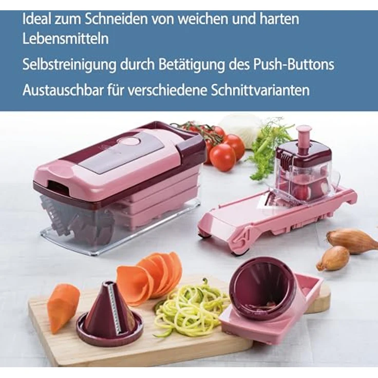 Nicer Dicer Smart, 16 Teile, rubinrot – Bild 4