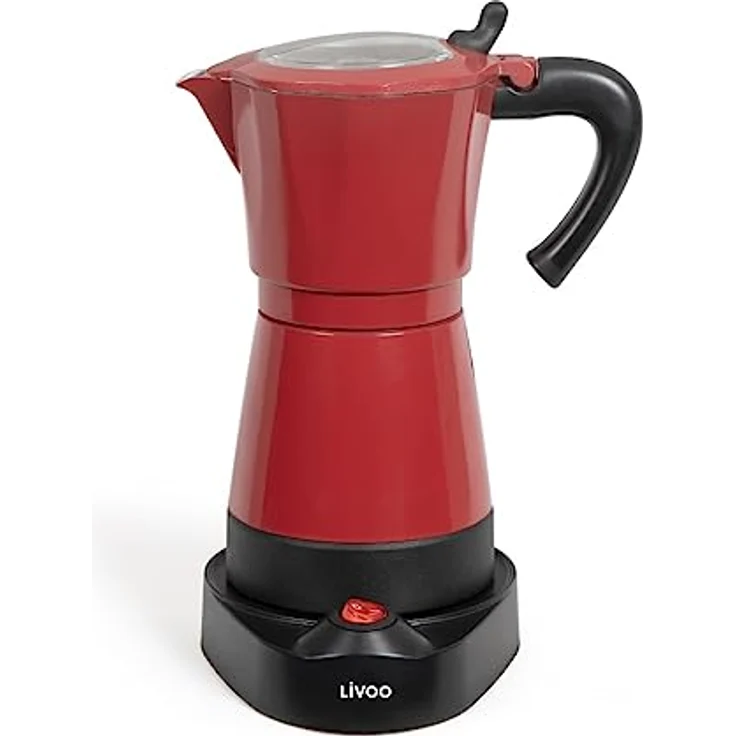 LIVOO elektrischer Espressokocher Mokka-Kanne 300ml italienisch 6 Tassen DOD117RC – Bild 2