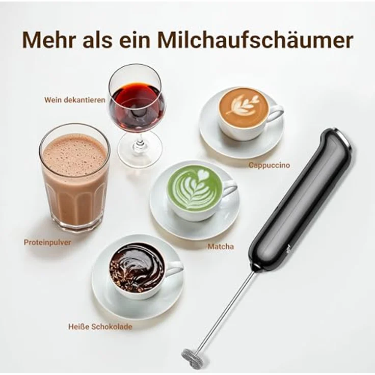 Typhur InstaWhisk, Elektrischer Milchaufschäumer mit variabler Geschwindigkeit und 1.500-mAh-Akku, für perfekten Milchschaum – Bild 2