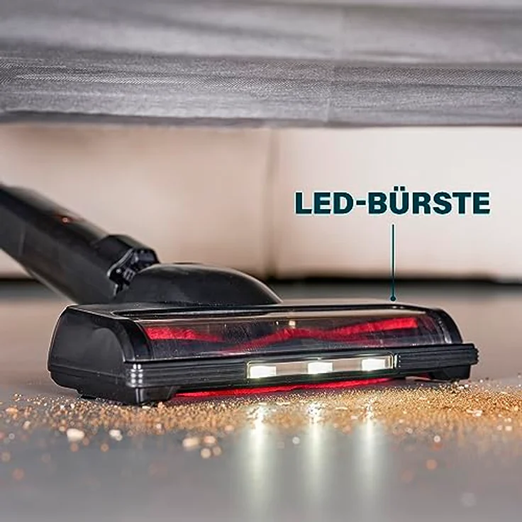 Princess Dynamic Storm – Leistungsstarker bürstenloser Motor – Hygienische Behälterentleerung – 30 min kabellos reinigen – Motorisierte Bürste mit LED-Licht – Parkmodus – Handstaubsauger-Modus –39390 – Bild 3