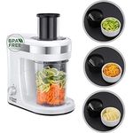 Russell Hobbs Spiralschneider, 300W, 3 Schneideinsätze (schmale & breite Obst- -Gemüsenudeln & Spiralen), Gemüse--Salatschneider, Auffangbehälter 1,3l, BPA-frei, elektrischer Allesschneider 23810-56