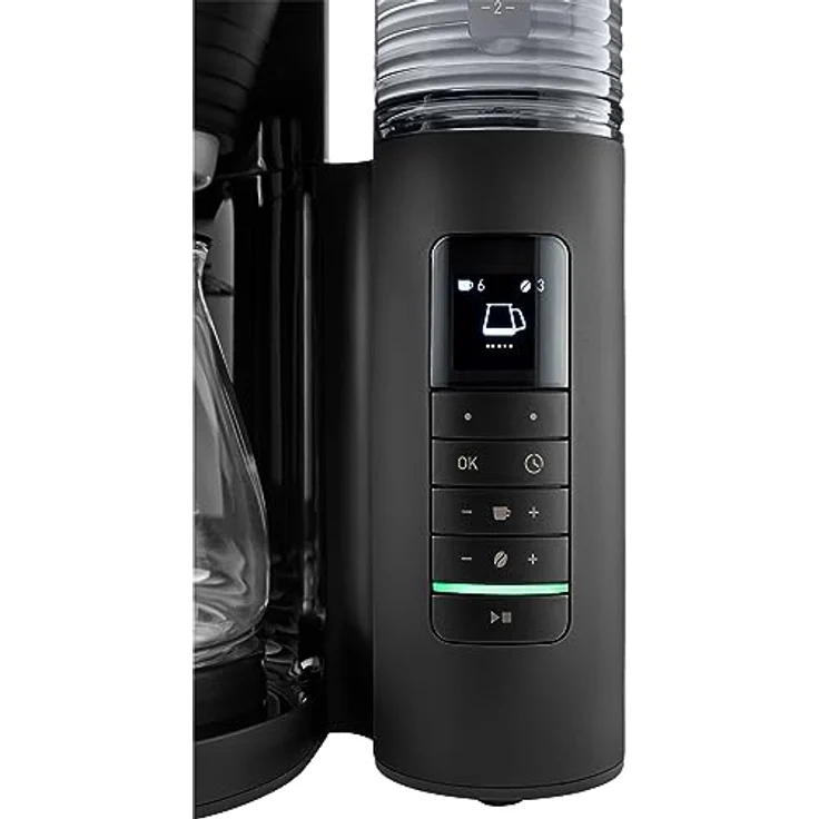 Melitta AromaFresh Pro X - Filterkaffeemaschine - integriertes Mahlwerk - mit Glaskanne - einstellbares Mahlwerk - Tropfstopp - 10 Tassen - Schwarz/Silber (1030-02) – Bild 3