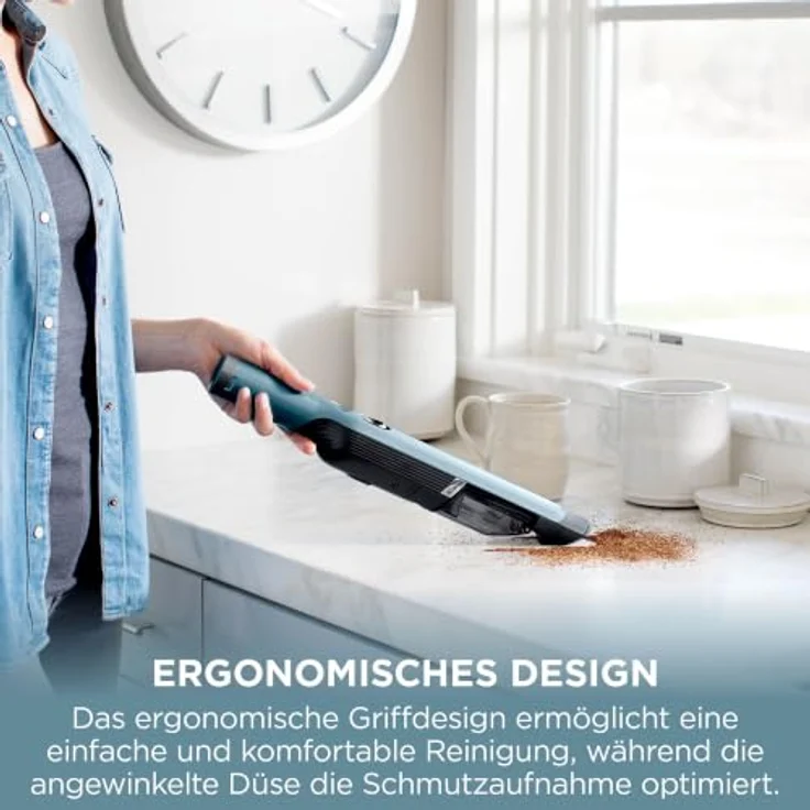 Shark WandVac WV201EUBL, Akku Handstaubsauger mit Ladestation, Tierhaar-Aufsatz und Staub-Fuge, Blau in Blaugrau – Bild 8