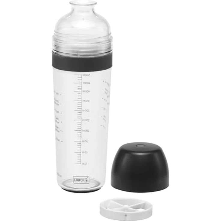 Lurch 10003 Teigshaker 0,5l, ideal zum Mixen von Pfannkuchen und Crepes, iron grey/transparent, BPA-frei, spülmaschinengeeignet – Bild 3
