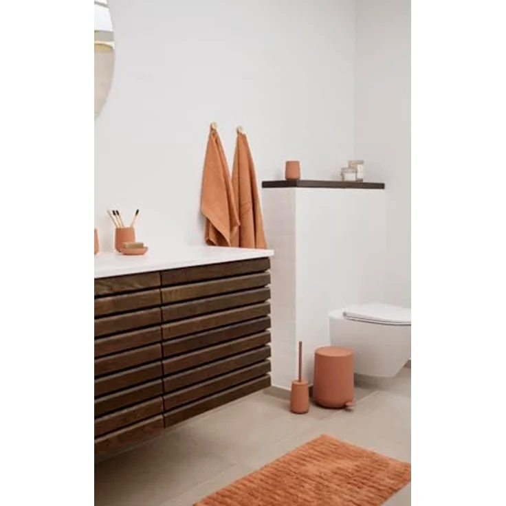 Zone Denmark Nova One Aufbewahrungsbox mit Deckel, Keramikdose für Badutensilien, Durchmesser 8,4 cm, Höhe 10 cm, Fassungsvermögen 290 ml, Mandarin – Bild 3