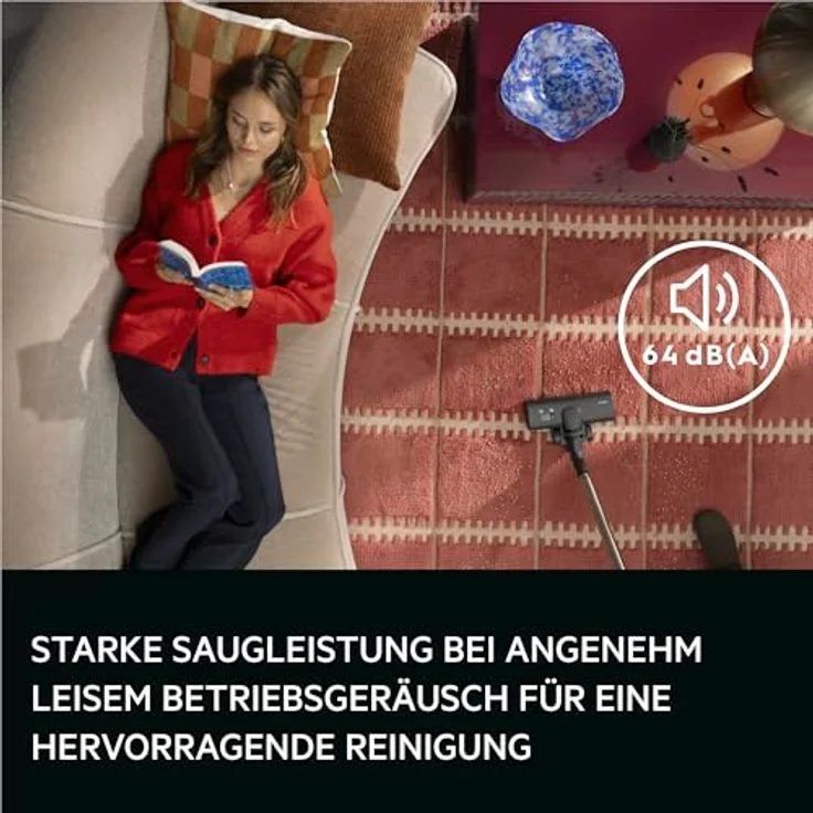 AEG VX83‑2EBR Staubsauger mit Beutel, besonders leise 64 dB, 750 W, HEPA Allergy Plus Filter, AllFloor Düse für Hart- und Teppichböden, schwarz – Bild 3