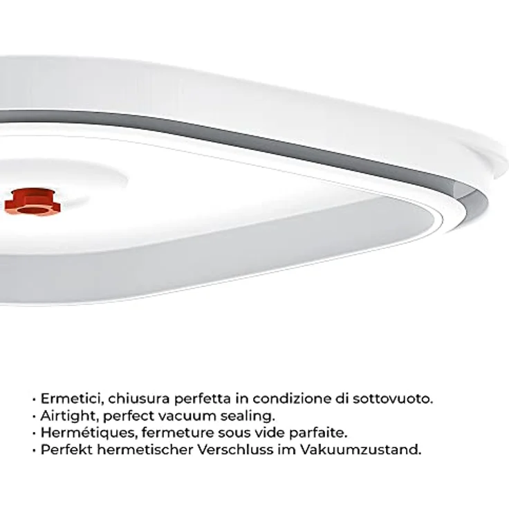Guzzini - Kitchen Active Design, SAVE IT Vakuumbehälter Hoch (L) - Weiß, 19,7x19,7xh12,7 cm | 2800 cc - 11850511 – Bild 2