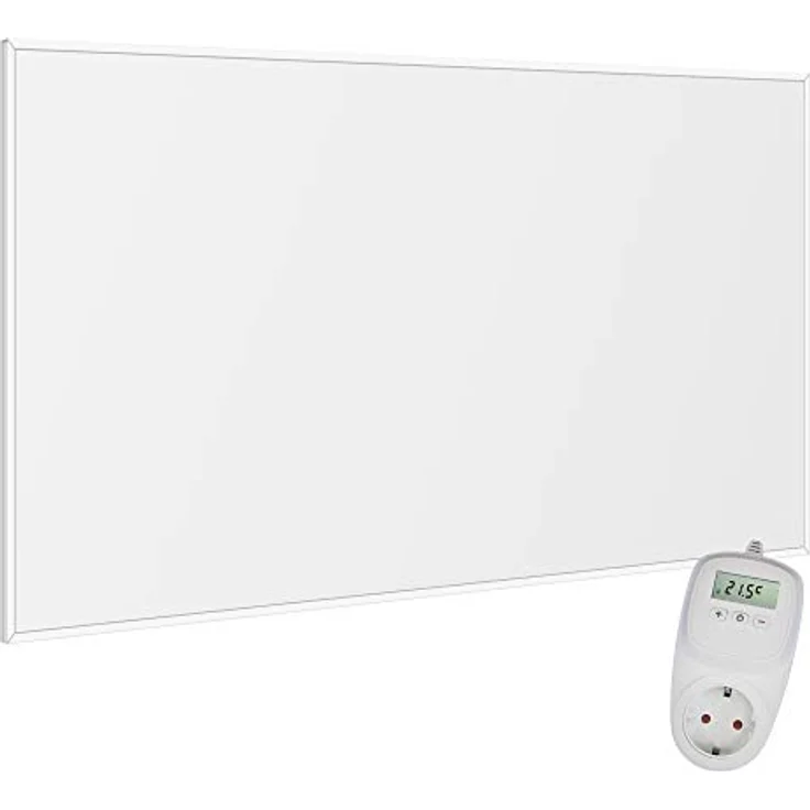Viesta F780 Heizpaneel infrarot Infrarotheizung Wandheizung elektrisch, ultraflache Heizplatte, Carbon Crystal, 780W, Weiß + Thermostat TH10 – Bild 1