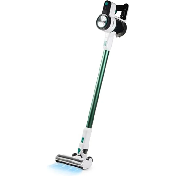 Domo DO241SV Stielstaubsauger, leistungsstarkes Zyklon-System, weiß/Mint, kabellos – Bild 2