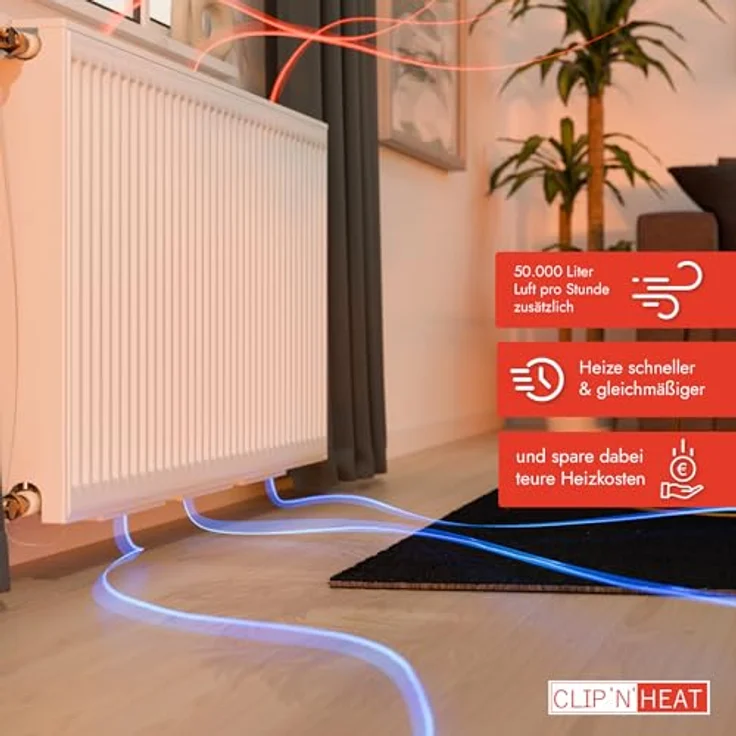 Clip'n'Shade Heizkörperventilator Triple Set mit 3x Ventilator – Effizienter Lüfter für Heizkörper | Heizungsventilator zur Heizkostenersparnis | Leiser Heizkörperlüfter für gleichmäßige Wärmeverteilung – Bild 5