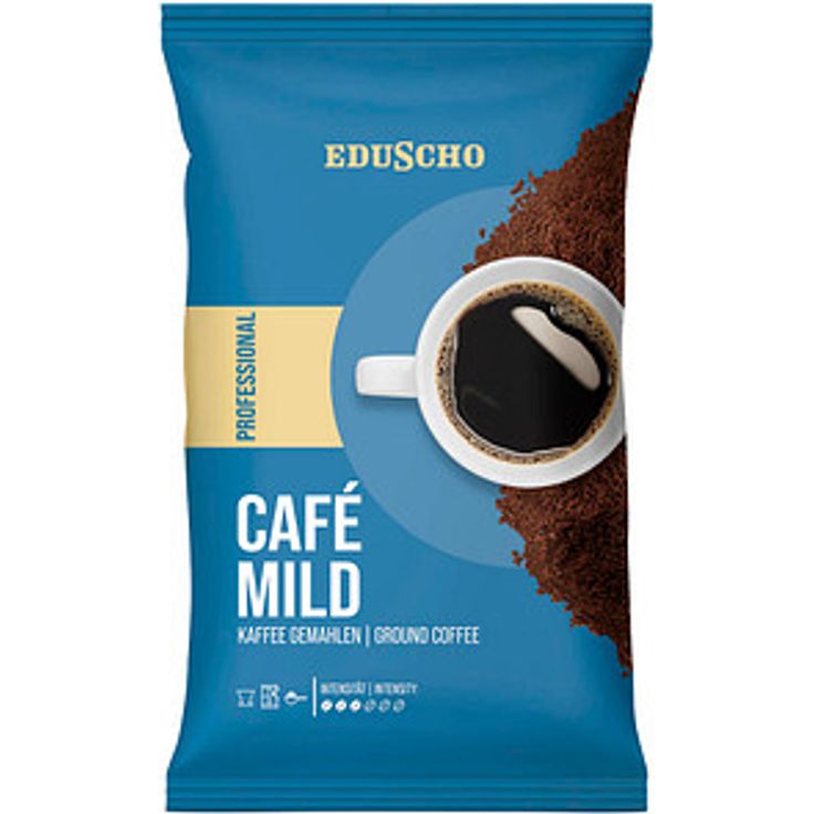 EDUSCHO PROFESSIONAL Mild Kaffee, gemahlen, Arabica- und Robustabohnen, 500 g
