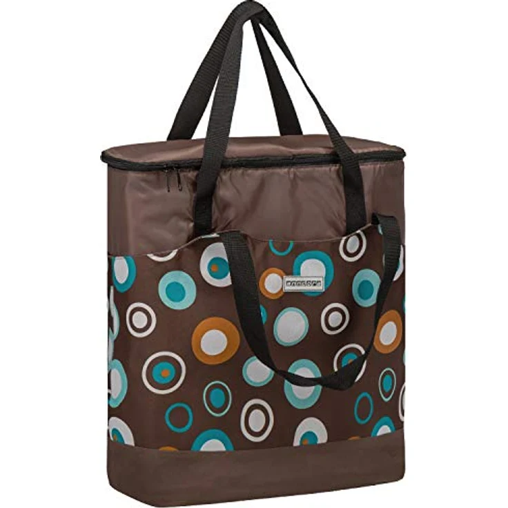 anndora Picknickkorb anndora 2 in 1 Doppeltasche - Isoliertasche und Shopper, braun/hellblau – Bild 3