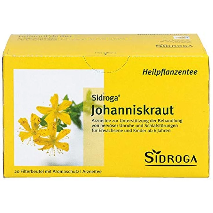 Sidroga Johanniskraut Tee, Filterbeutel 20x1,75 g für nervöse Unruhe und Schlafstörungen – Bild 2