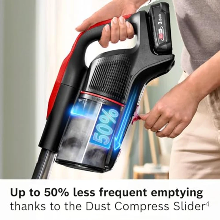 Bosch Unlimited 9 ProAnimal BBS931PET, Akkustaubsauger mit MicroClean-Technologie, motorisierter Mini Power-Düse, HEPA-Filter und 3-in-1 Zubehör, rot – Bild 9