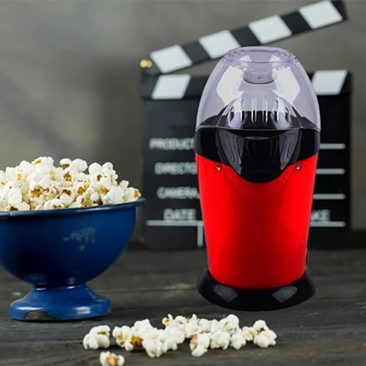 Retoo Popcornmaschine Ohne Fett und Öl 900 Watt, Heißluft Popcorn Maker, Küchen Coole Gadget für Pop Mais, Gesunder Snack, Fettfrei & Ölfrei Popcorn in Zuhause, Popkorn Maschine, Rot – Bild 5