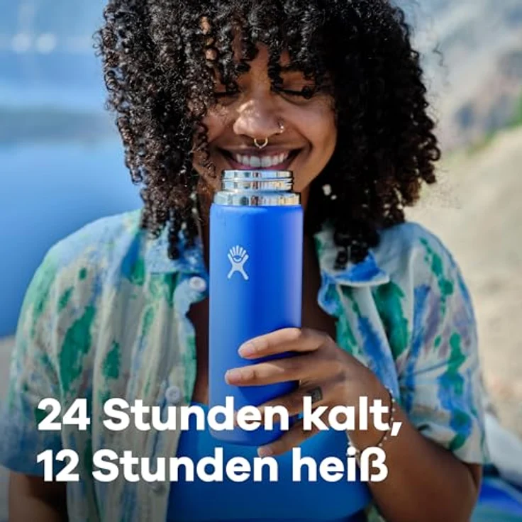 Hydro Flask Wide Mouth Trinkflasche 1180ml (40 oz) Isoliert - Surf Blue – Bild 2