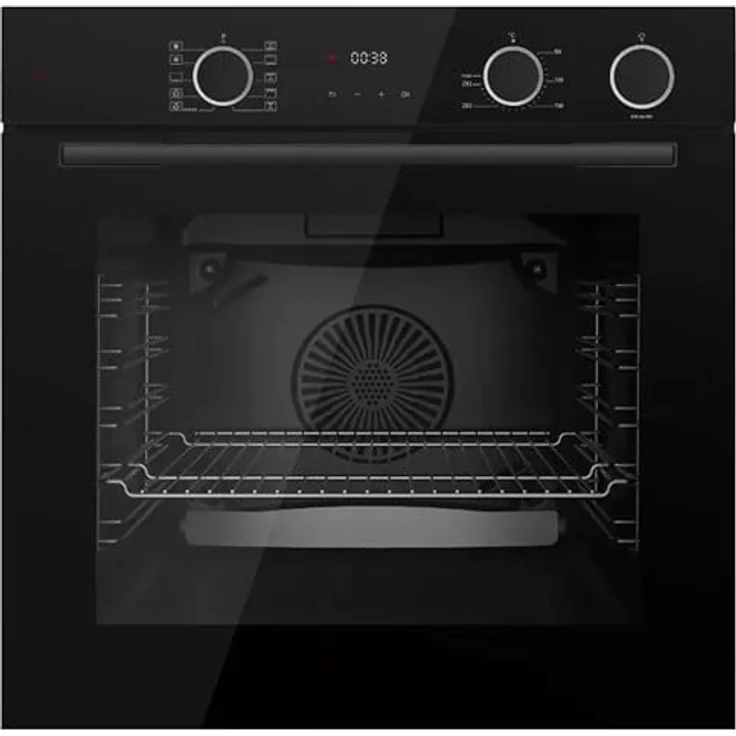 BÖHME Einbaubackofen HB60F78DL, Schwarz Glas mit Heißluft AirFry und Dampfunterstützung, 73 L Volumen, Energieeffizienzklasse A – Bild 4