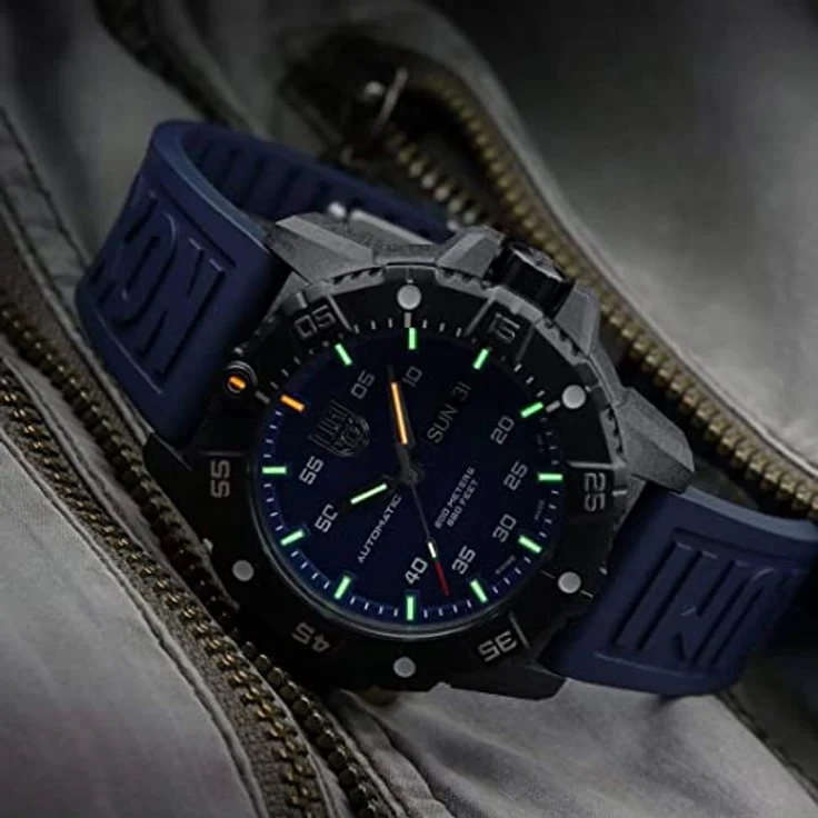 Luminox Automatikuhr Luminox XS.3863 Herrenuhr Master Carbon Seal Automatik 45mm 20ATM, Blaues Zifferblatt und Kautschukarmband – Bild 3