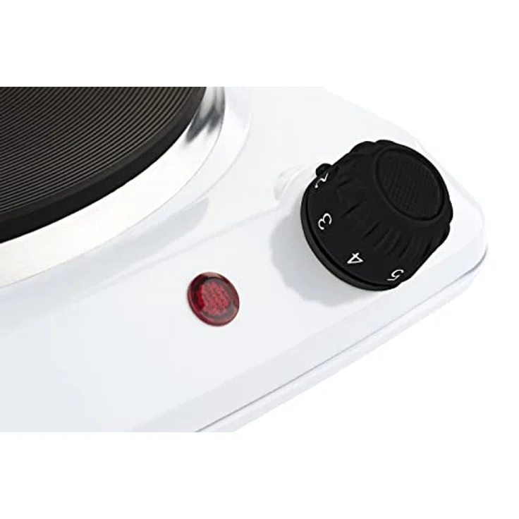 HYUNDAI Kochplatte EP110W I Kleines Kochfeld I 1500 W I Stufenlos I 18.5cm Gussplatte I Betriebsleuchte – Bild 2