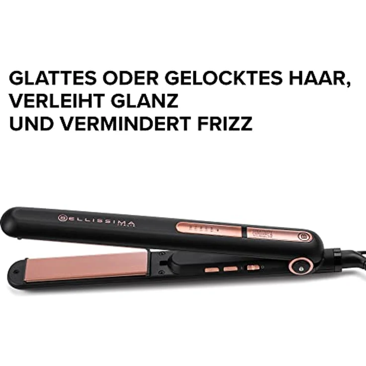 Bellissima Creativity Ceramic & Turmaline, Haarglätter, glattes oder gewelltes Styling, Keramik- und Turmalinbeschichtung, Temperatureinstellung von 150 °C bis 230 °C, schnelles Aufheizen – Bild 2