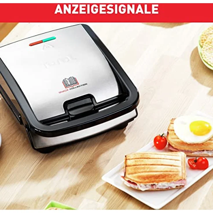 Tefal SW853D12 Waffelautomat, 700W, Wechselplatten, abnehmbare Backform, Antihaftbeschichtung, edelstahl/schwarz – Bild 5