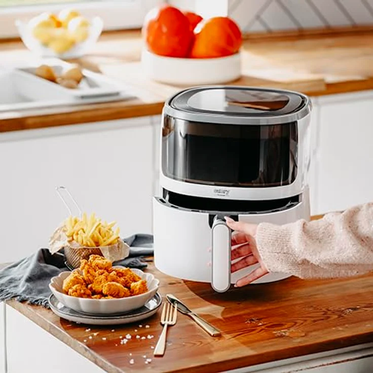 Camry Heißluftfritteuse CR 6313, Airfryer, Backofen, 12 Programme, 5 Liter, weiß – Bild 9