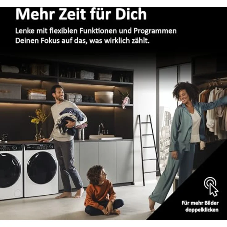 Haier HW90-BD14979EU1, 9 kg Waschmaschine mit hOn App, DirekMotion Motor und Dampffunktion, A Energieeffizienzklasse, Vollwasserschutz – Bild 6