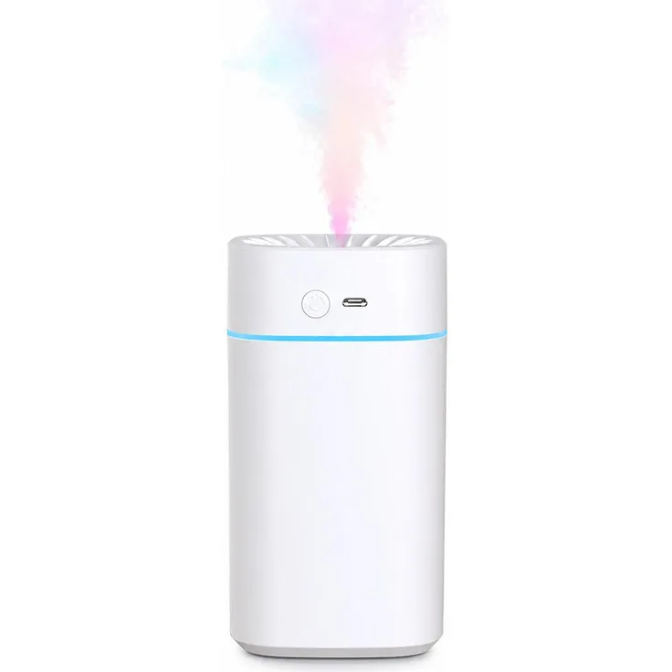 INF Wiederaufladbarer Aroma Diffuser Luftbefeuchter mit Ambient Licht in Weiß, 300 ml Kapazität, tragbar und flüsterleise