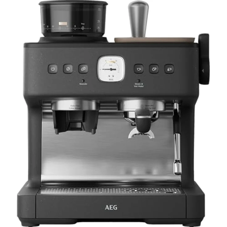 AEG EC8-1-8BP, Siebträgermaschine mit Dual Thermoblock, 30 Mahlstufen, antistatischer Mühle – Bild 5