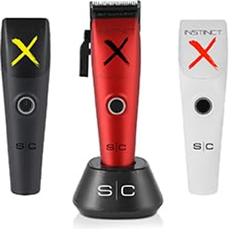 Stylecraft Instinct Clipper Metal by Gamma Più, Professioneller Herren-Haarschneider mit Vektormotor und Dynamischer Drehmomentsteuerung, 180 Min Autonomie, Schwarz, Rot, Weiß – Bild 5