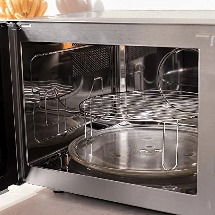 Cecotec ProClean 8110 Mikrowelle mit Grill, Standgerät, 28 Liter Garraum, 1000 Watt, Auftauen, silber – Bild 5
