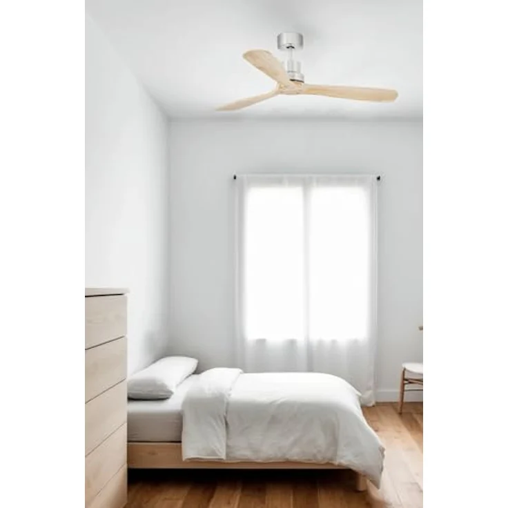 FARO BARCELONA LANTAU DC Deckenventilator ohne Licht, Nickel matt, Ø 132 cm, 6 Geschwindigkeiten, Fernbedienung, umkehrbar – Bild 2