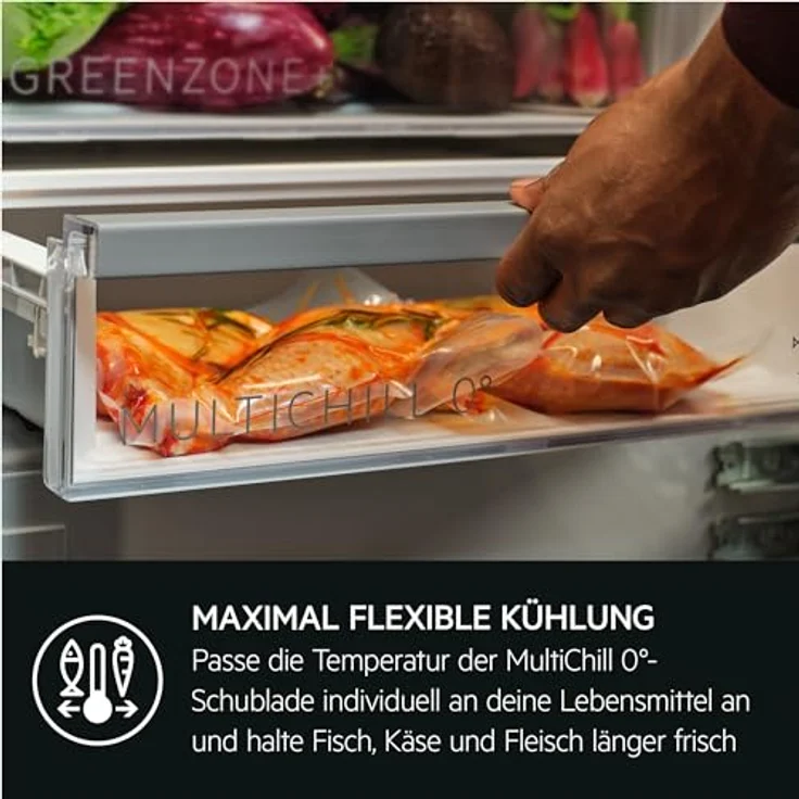 AEG TSC9V18WCC3 Einbau-Kühl-Gefrierkombination mit Festtür-Technik, Energieeffizienzklasse C, 160 l Kühl- und 46 l Gefriervolumen, LED-Innenbeleuchtung – Bild 4