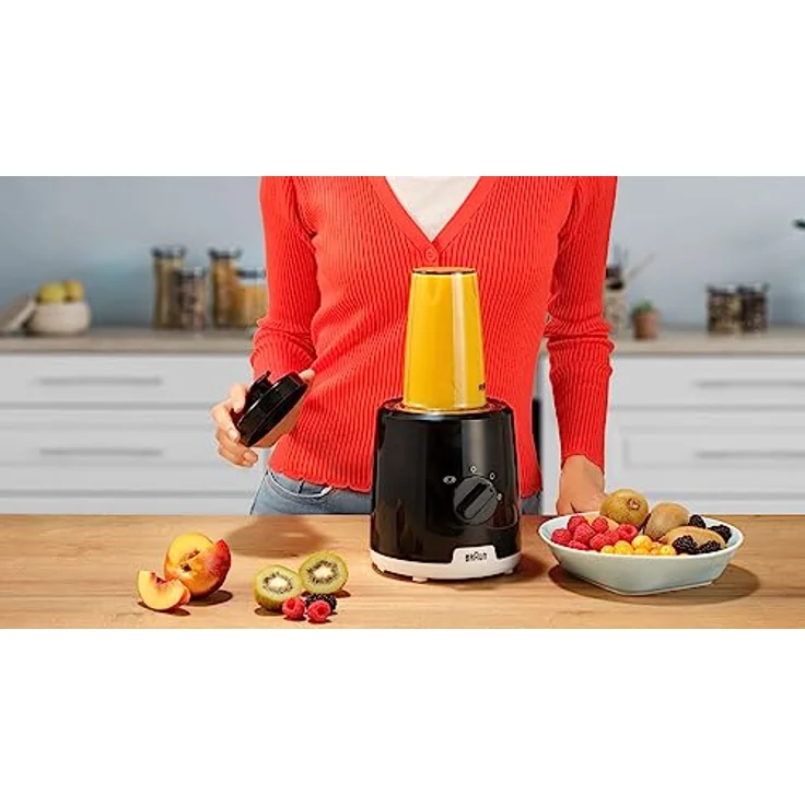 Braun PowerBlend 1 JB1051 Standmixer, 600 Watt, 1,5 Liter, 2 Geschwindigkeiten, schwarz – Bild 5