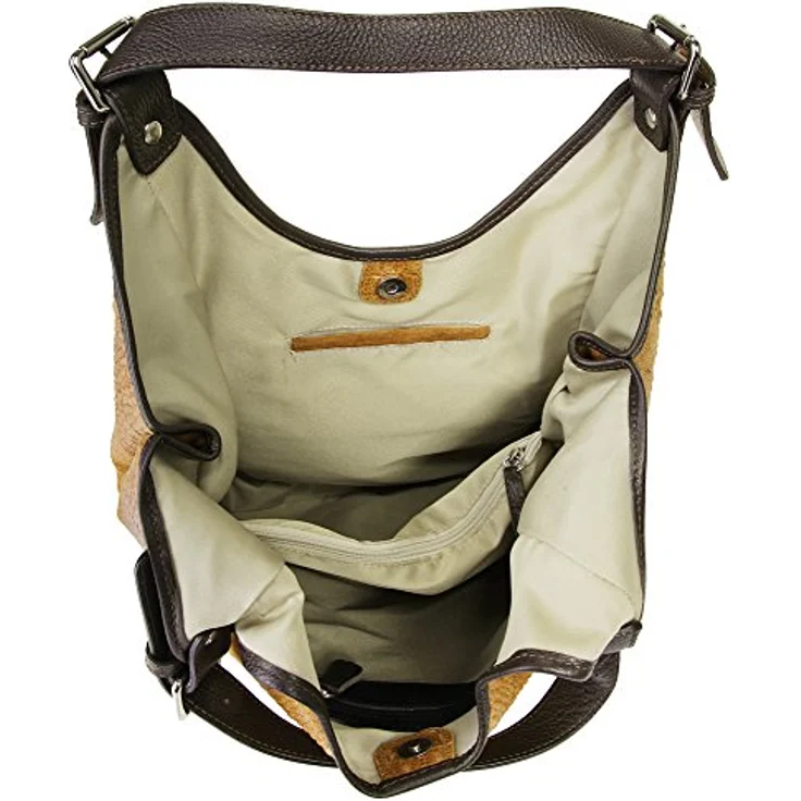 Samantha Look Shopper, echt Leder, italienisches Rindleder mit Krokoprägung, 45x45x13 cm, Made in Italy – Bild 5