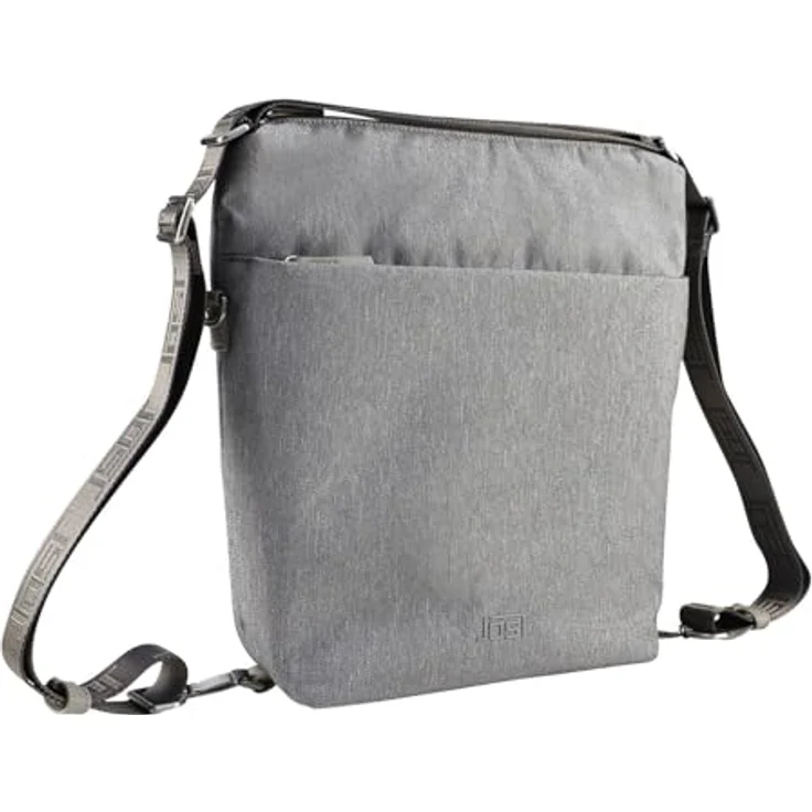 Jost Bergen 2in1 Rucksack-Tasche, flexibel mit 3 Tragevarianten, grau – Bild 3