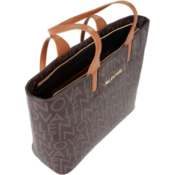 VALENTINO BAGS Shopper Regina, elegante Einkaufstasche aus robustem Polyurethan mit Reißverschlussfach, Schwarz – Bild 4