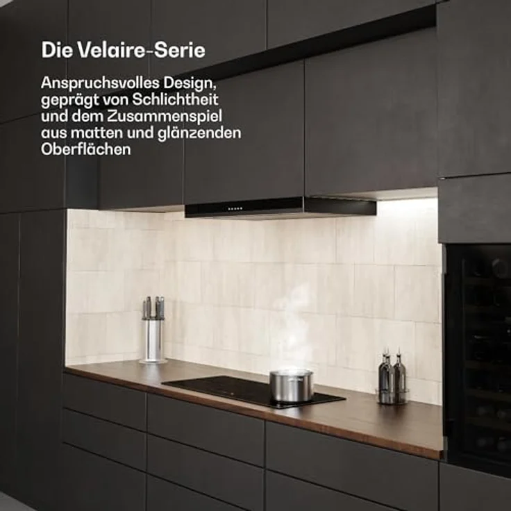 Klarstein Velaire Induktionskochfeld 90cm, 4-Zonen Kochfeld mit 7000W Boost, Touch-Slider, Timer, Kindersicherung, Restwärmeanzeige, Flex-Zonen, Schwarz, Einbau Induktionsherd – Bild 2