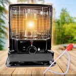 BlueCraft Petroleumofen Heizung ZT-85 inklusive Handpumpe | Dochtofen | Camping-Heizung | Notheizung ohne Strom - Bluecraft