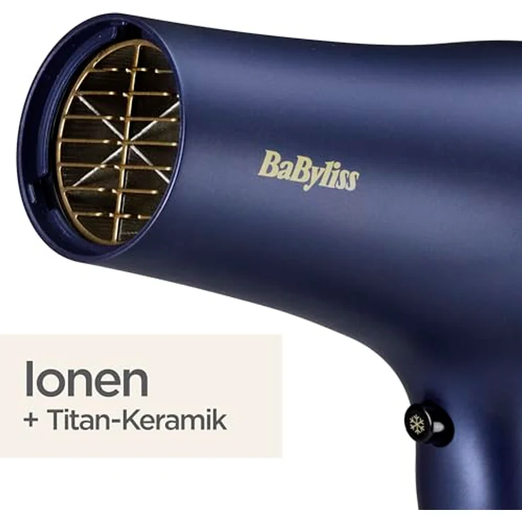 BaByliss Midnight Luxe 2300W Hair Dryer 5781PCHE, Haartrockner mit Ionen-Technologie, schwarz – Bild 4