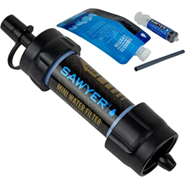 SAWYER Sawyer Mini Wasserfilter System Black, ultraleichter Filter für Camping und Outdoor, 99.9999% Bakterienfilterung – Bild 2