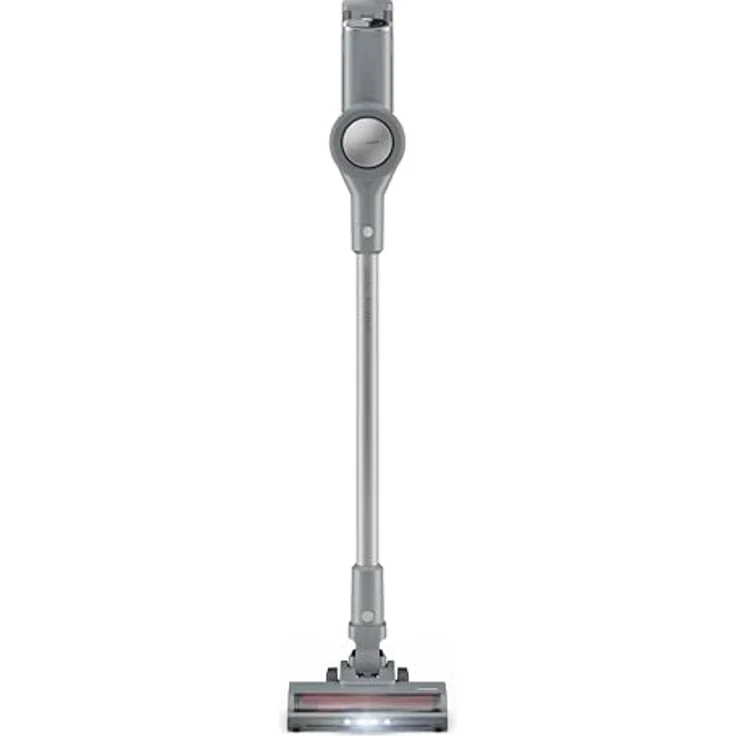 SHARP VC-SV18MMAEU-S Akku Staubsauger, Dual Power Max, kabellos mit 90 Minuten Betriebszeit, 2 austauschbare Akkus, HEPA13-Filter, ideal für Tierhaare, Silber – Bild 1