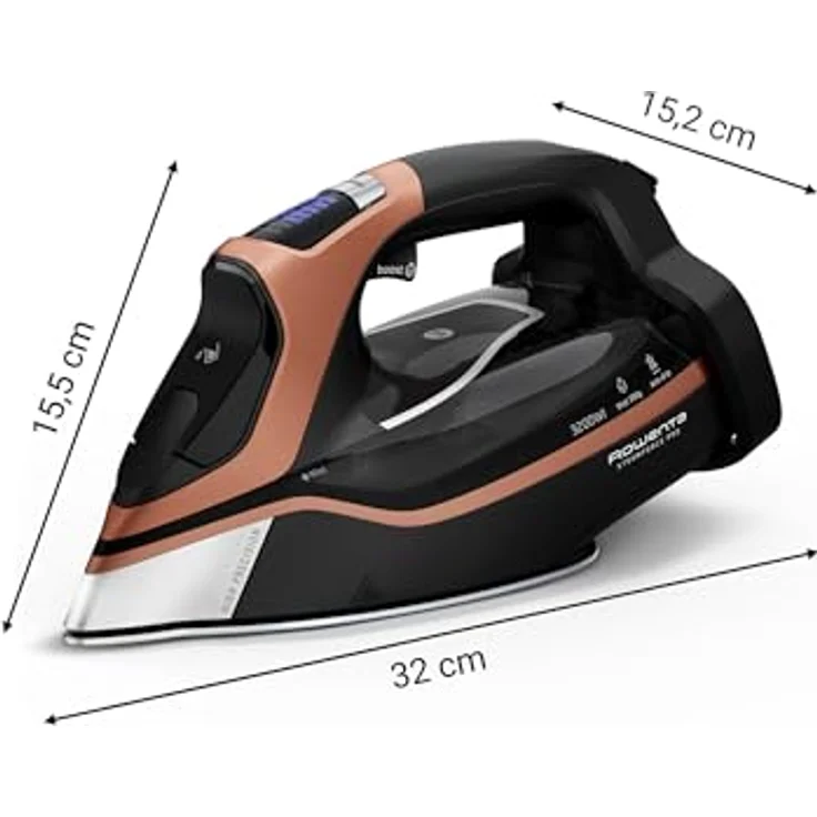 Rowenta DW9520 Steamforce Pro, Dampfbügeleisen mit 3200 W, 300 g Dampfstoß, 350 ml Wassertank und LED-Display – Bild 6