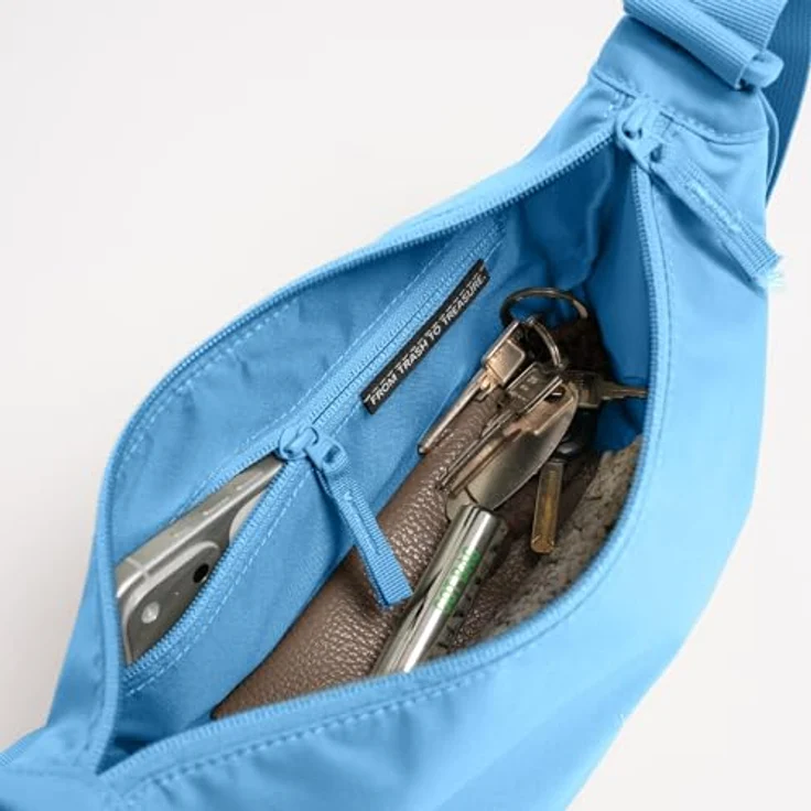 Got Bag Moon Bag Umhängetasche 32 cm, blau, 100% Polyester, 32 x 9 x 18 cm – Bild 4