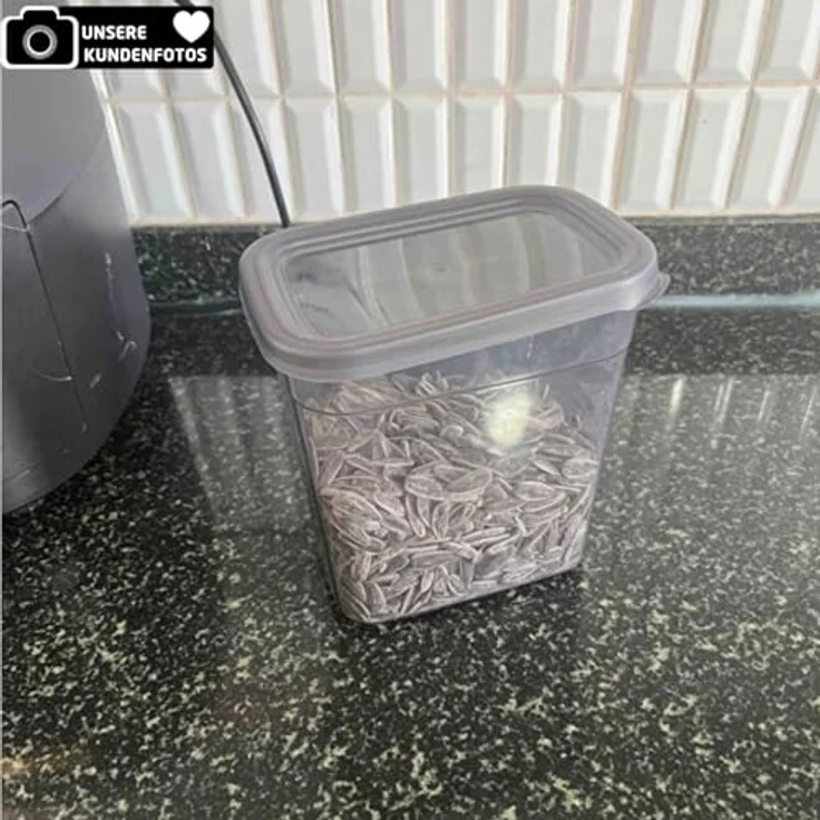 Jungengel Vorratsdosen Set 6-teilig, jeweils 2 Liter, BPA-frei, stapelbar, luftdicht und mikrowellengeeignet, transparent mit Deckel – Bild 7